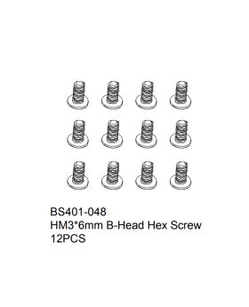 HM 3x6mm B-Head Hex Screw 12PCS 