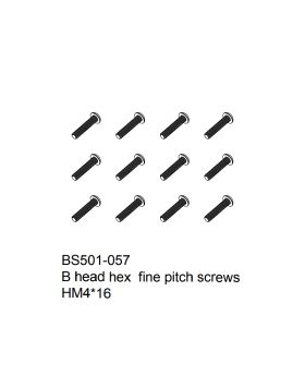 B head hex fine pitch screws HM4x16