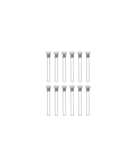 Round head flat tail half teeth screws
(12PCS)