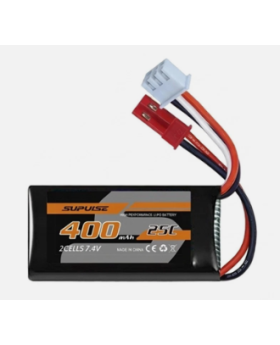 VOLANTEX Li-Po 7.4V 400mAh - JST 2-pin-liitin