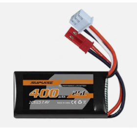 VOLANTEX Li-Po 7.4V 400mAh - JST 2-pin-liitin