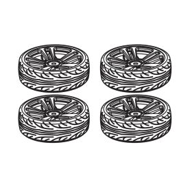 Wheels and tires 4pcs
